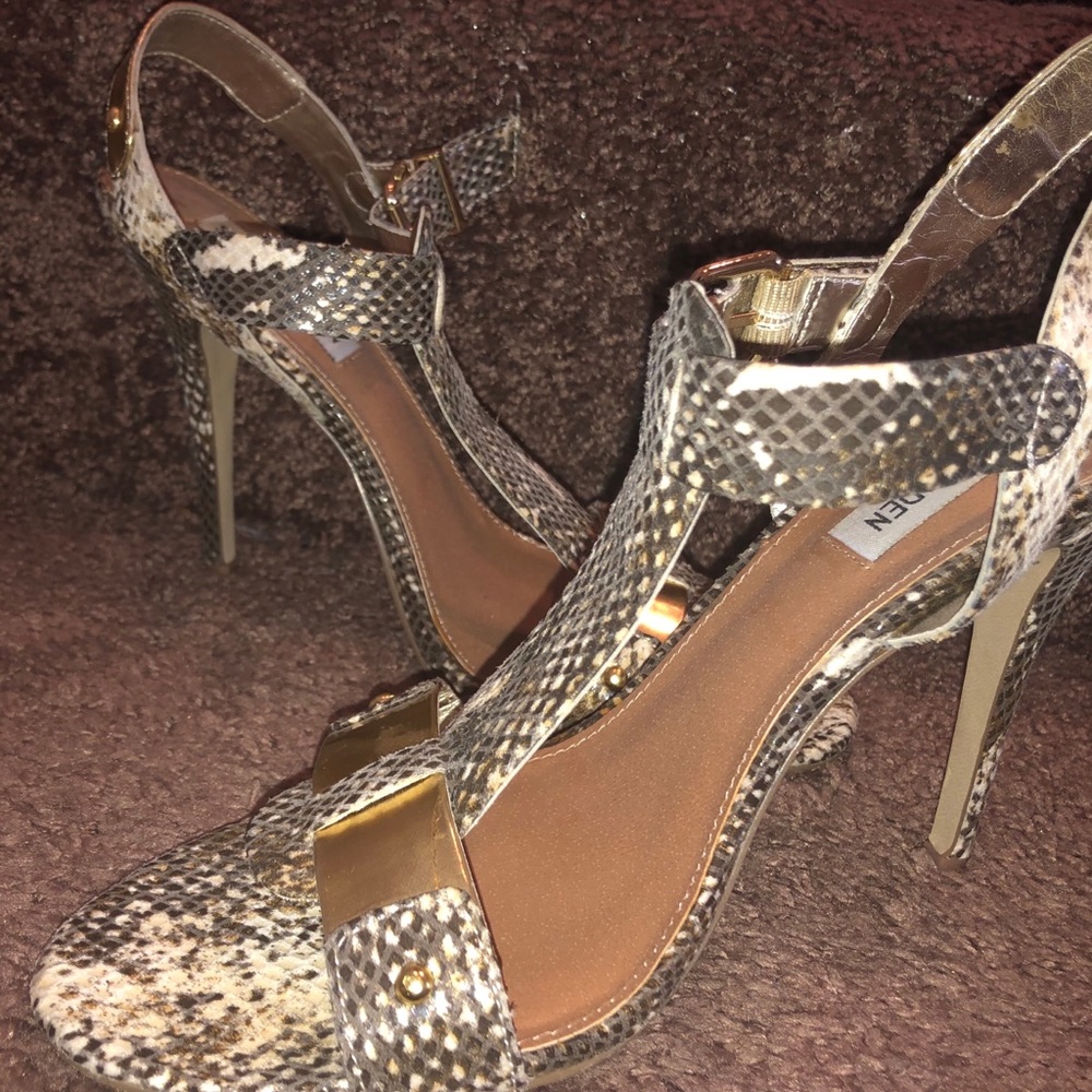 Women’s Snakeskin Sandal Heels